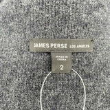 James Perse Women's Black Gray Size 2/M Collared Cardigan