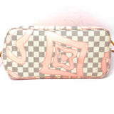 LOUIS VUITTON 2017 Tahitienne Neverfull MM Pink Damier Azur Full Set Tote