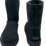 UGG Classic Short II Women's Black Size 9 Suede Boots