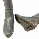 trippen Women's Gray Size 38/8 Wedge Leather Boots