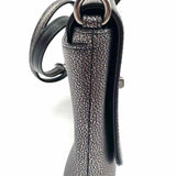 Coach Crosstown Silver Turnlock Metallic Pebbled Leather Crossbody
