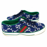 Gucci 1977 Men's Blue White Shoe Size 12 Tennis Canvas GG Sneakers