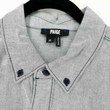 Paige Men's Blue Size M Button Down Denim Long Sleeve Shirt