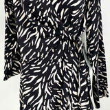 Donna Morgan Women's Black Size 6 Criss-Cross Speckled Dress
