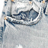 Mother The Rambler Ankle Women's Blue Size 27/4 Straight Leg Distressed Jeans
