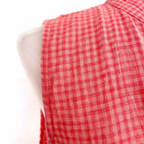 Eileen Fisher Women's Pink Size XXS Sleeveless Organic Linen Gingham Dress