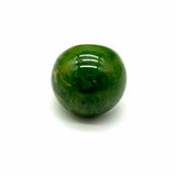 Estate size 5 Bakelite Green Dome Marble Ring