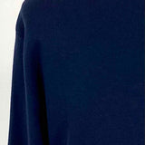 MaxMara Women's Navy/White Size L V-Neck Squares Long Sleeve