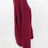 BROCHU WALKER Leith Women's Red Sz M Dolman Sleeve Wool Blend Cowl Neck Sweater
