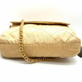 Prada Chain Link Catena Nylon Cream Flap Quilted Shoulder Bag