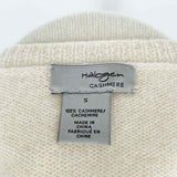Halogen Women's Cream Size S V-Neck Cashmere Sweater
