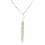 Tiffany & Co. Elsa Peretti 925 Sterling Silver 15.5" Tassel Pearl Necklace