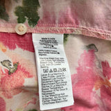 J Crew Women's Pink Size XL Puff Sleeve Abstract Short Sleeve Top