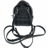 MCM Coated Canvas Charcoal Mini Studded Visetos BackPack