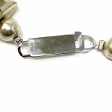 Metal Silver tone Beaded 22" Abstract Necklace