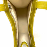 BAGGU chartreuse Leather Tote
