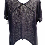 Lululemon Women's Black Size 12 Boatneck Burnout T-shirt