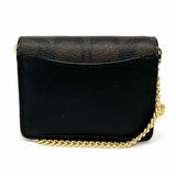 Coach Mini Wallet on Chain Brown Black Crossbody Signature Coin Purse