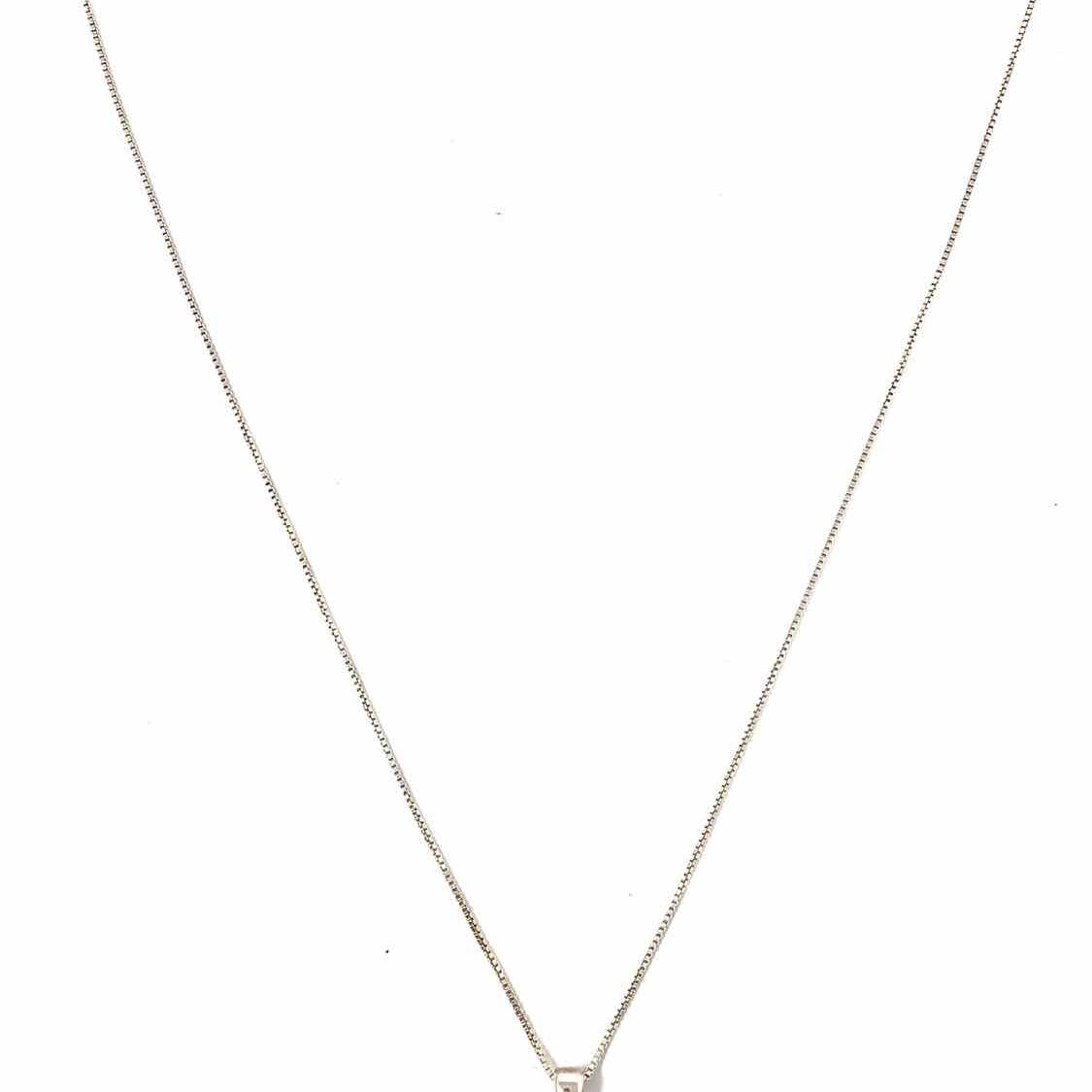 Estate .925 Sterling Silver Teal Pendant Geometric Turquoise Necklace