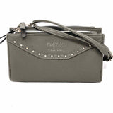 Nicole by N. Miller Gray Zip Wallet vegan leather Crossbody