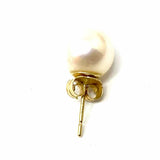 Estate 14K Gold Ivory Stud Pearl Earrings