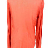 cut loose Women's Orange Size XL Cotton Knit Raw Hem Long Sleeve