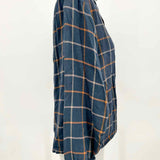 Royal Domain Men's Blue Size M Button Down Window Pane Long Sleeve Shirt