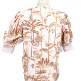 Ted Baker Henrina Women's Pink Size 4 Short Sleeve Tropical Sweater