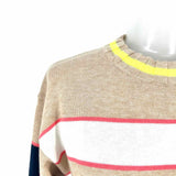 WISPR Women's Beige Navy Size XS Crew Stripe Sweater