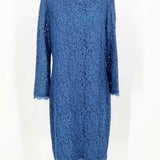 Adrianna PapellVestido de encaje azul oscuro talla 16 para mujer