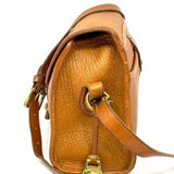 Dooney & Bourke All Weather Essex Vintage Caramel Flap Pebbled Leather Crossbody