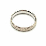 Estate size 7 14K White Gold Band textured Ring