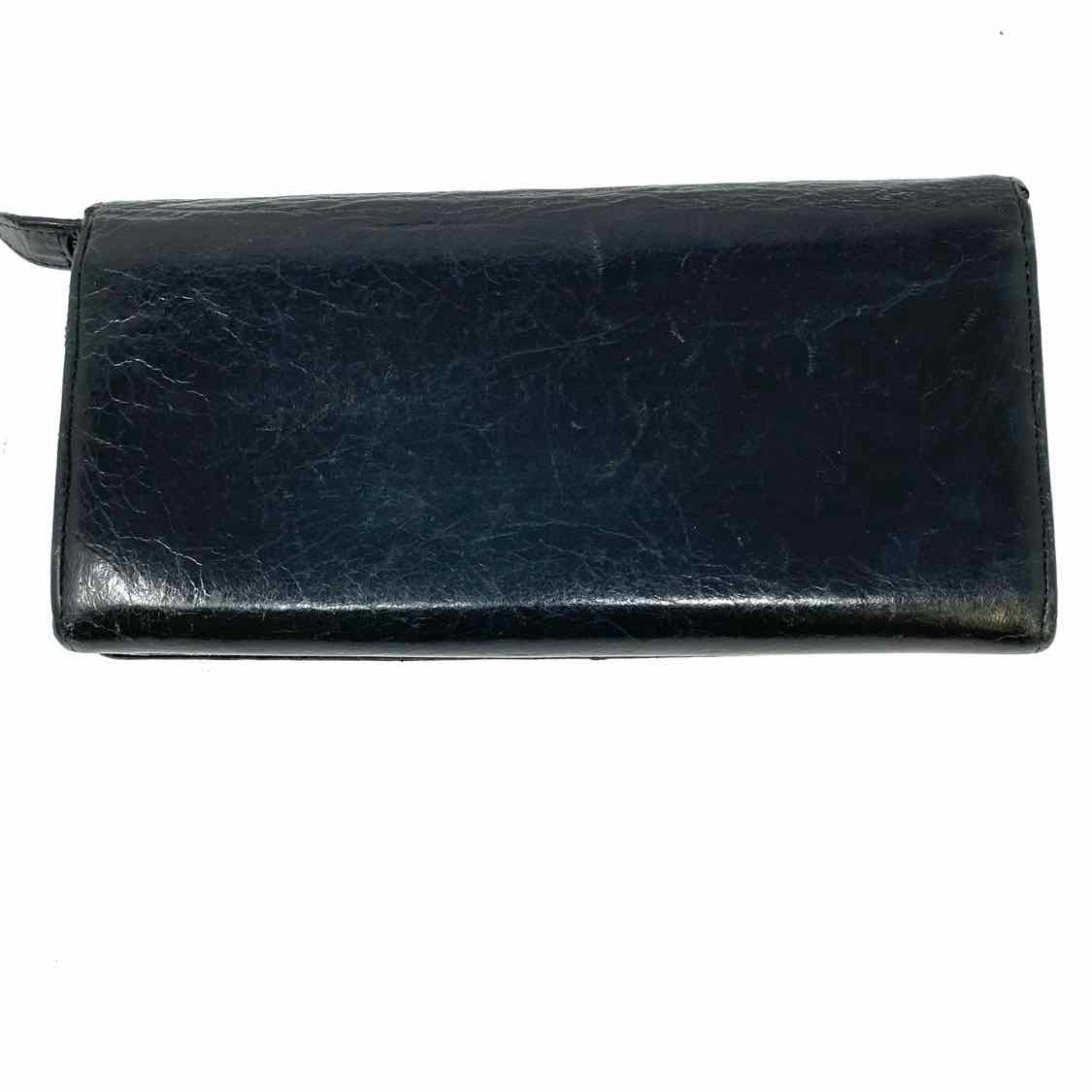 BALENCIAGA Classic City Money DARK GRAY Accordion Studded Leather Wallet