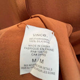 Vince Women's Light Brown Size M Silk Long Sleeve