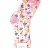7DAYSSOCKS Women's Pink Crew Cotton Blend Floral Socks