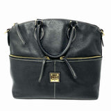 Dooney & Bourke Black Top Handle Pebbled Leather Satchel