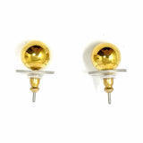 Estate Gold Tone Round 0.25" Stud Earrings
