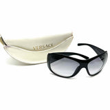 Versace Black Butterfly Oversized Wrap Sunglasses