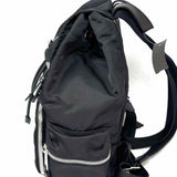 Burberry Medium Logo Print Backpack Nylon Black Flap BackPack
