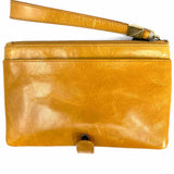 Hobo Camel Zip Leather Wristlet