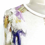 Ted Baker Women's White / Multi Size M Crew Viscose Floral T-shirt