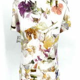 Ted Baker Women's White / Multi Size M Crew Viscose Floral T-shirt