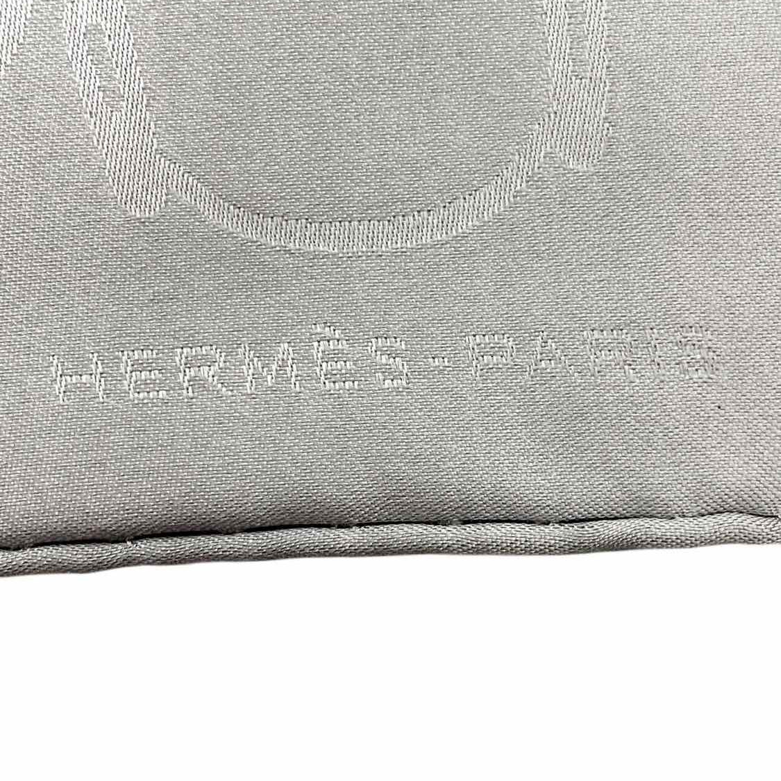 Hermes Silk Silver Square 18 in Equestrian Scarf