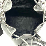 REBECCA MINKOFF Fiona Gray Crossbody Drawstring Leather Bucket Bag