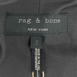 rag & bone Women's Black Size 2 Leather Trim Blazer