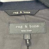 rag & bone Timeless Women's Gray Navy Size S Wool Blend Color Block Blazer
