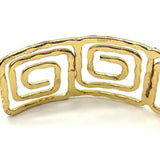 Metal Gold Tone Geometric textured Cuff