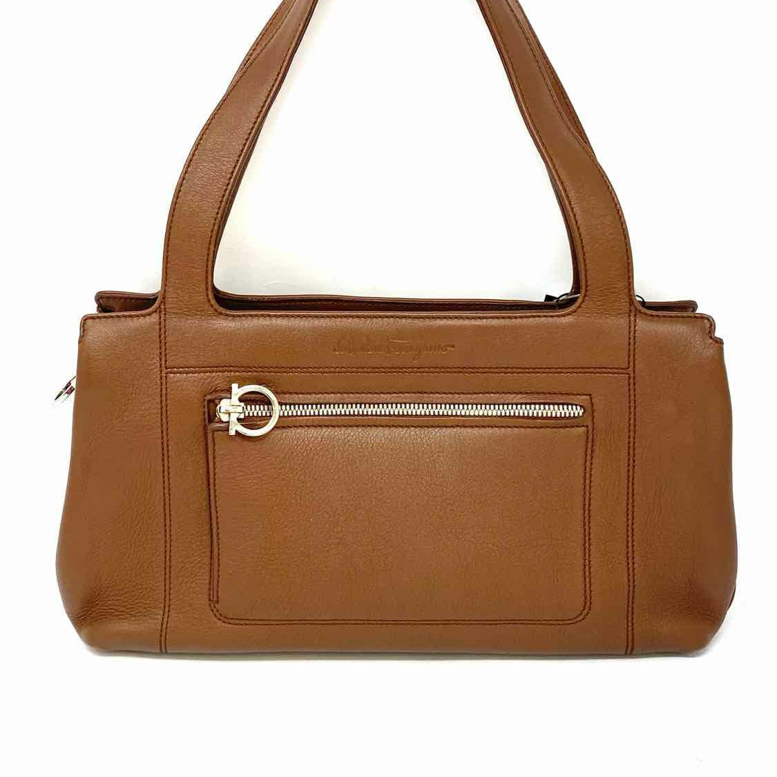 Salvatore Ferragamo Brown Leather Shoulder Bag