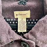 Elevenses Women's Brown Size 12 Utility Rayon Blend Double Breasted Jacket