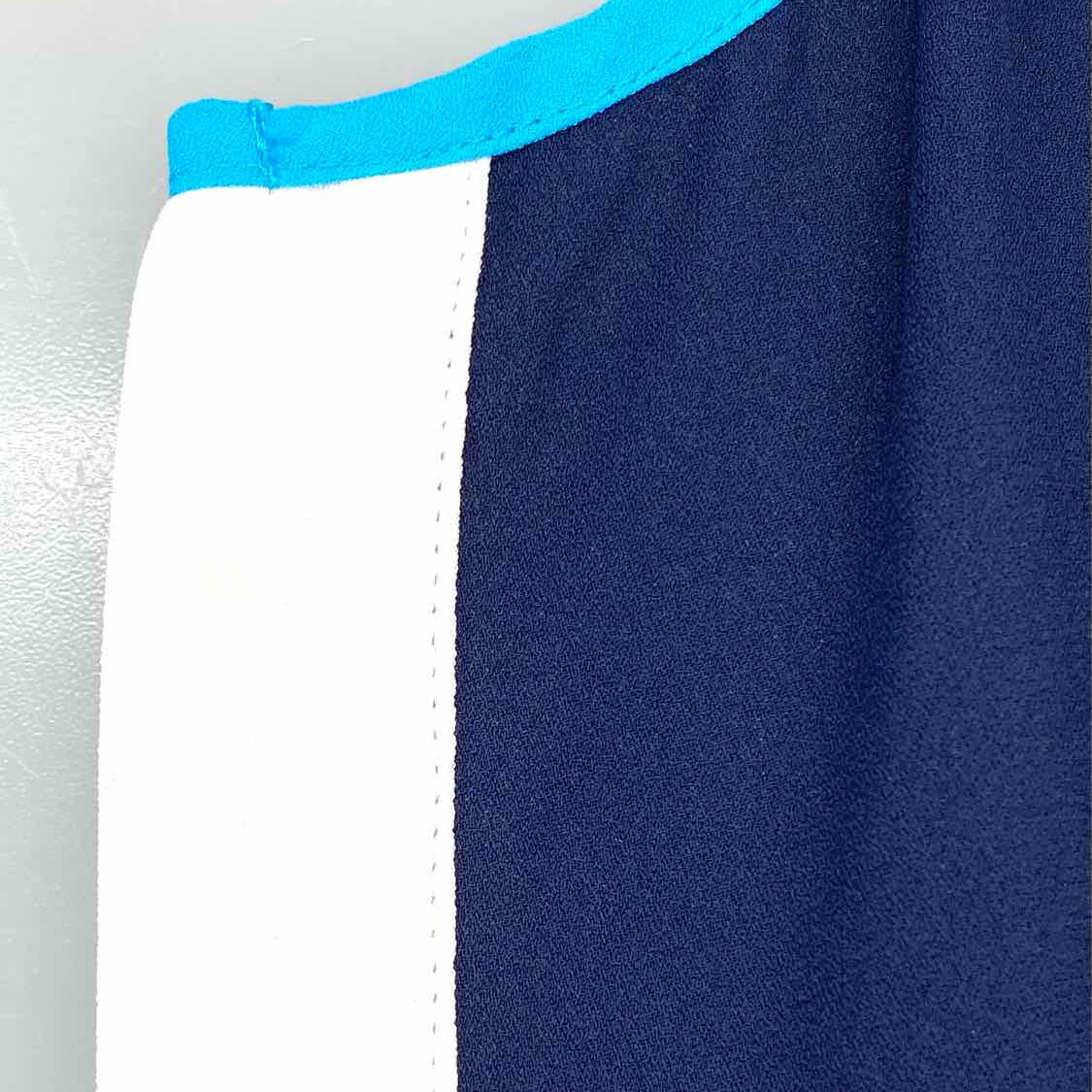J Crew Women's Navy Size XS V-Neck Color Block Short Sleeve Top